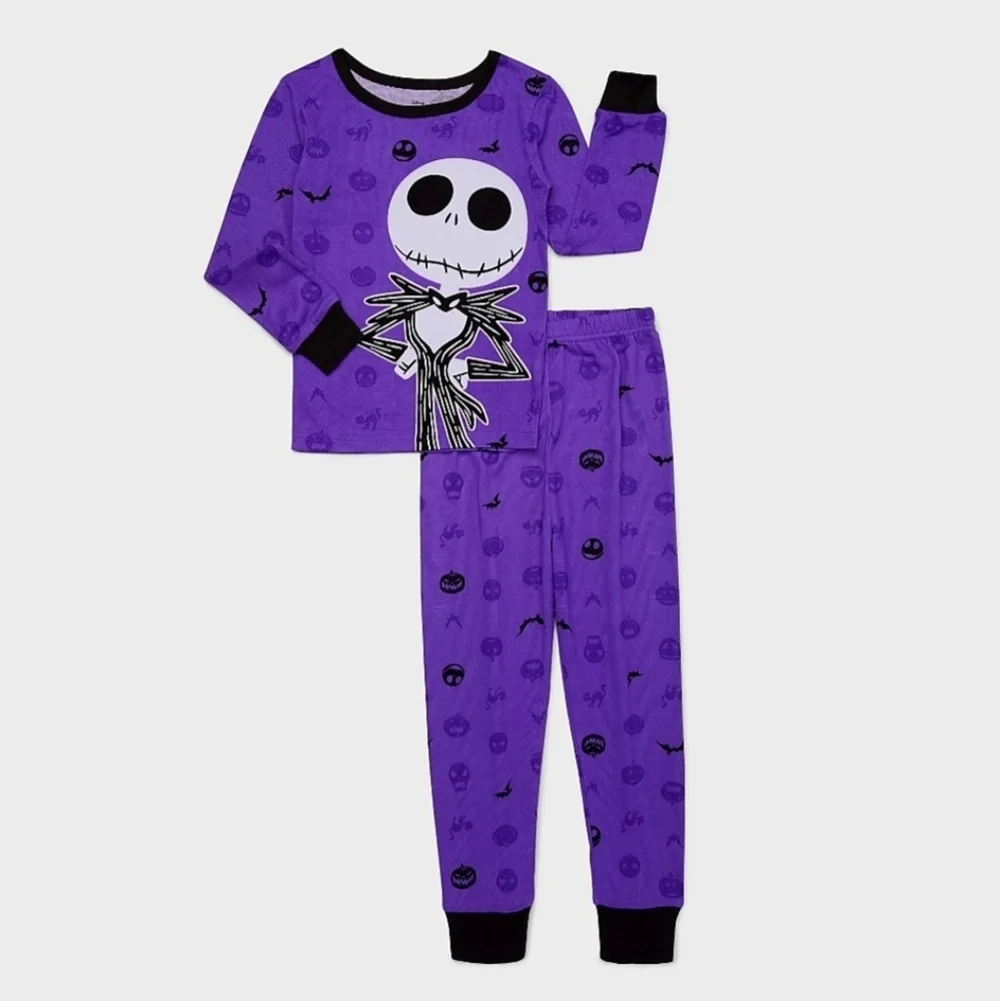 New Disney Nightmare Before Christmas Girl Halloween Snug Fit 2 pc Pajama Set 4t